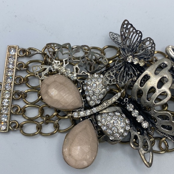 EFM Butterfly Dimensional Rhinestone Bracelet - Picture 2 of 6